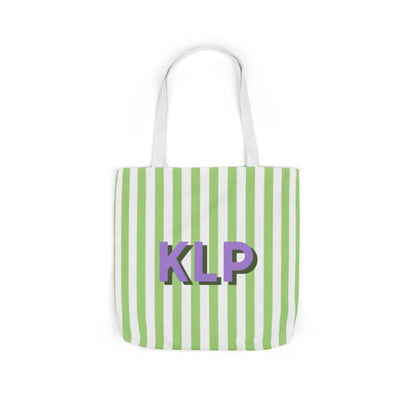 Striped Monogram Tote Bag