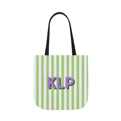 Striped Monogram Tote Bag