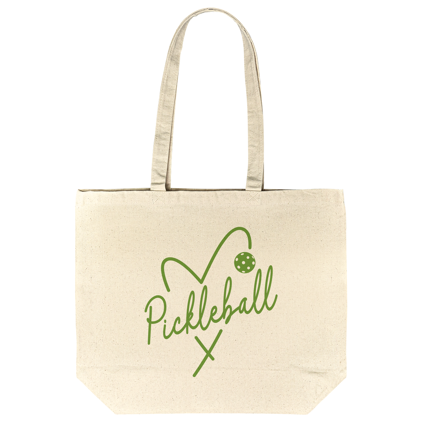 Pickleball Gusseted Cotton Tote Bag | 4 Designs