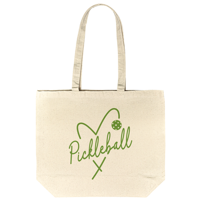 Pickleball Gusseted Cotton Tote Bag | 4 Designs