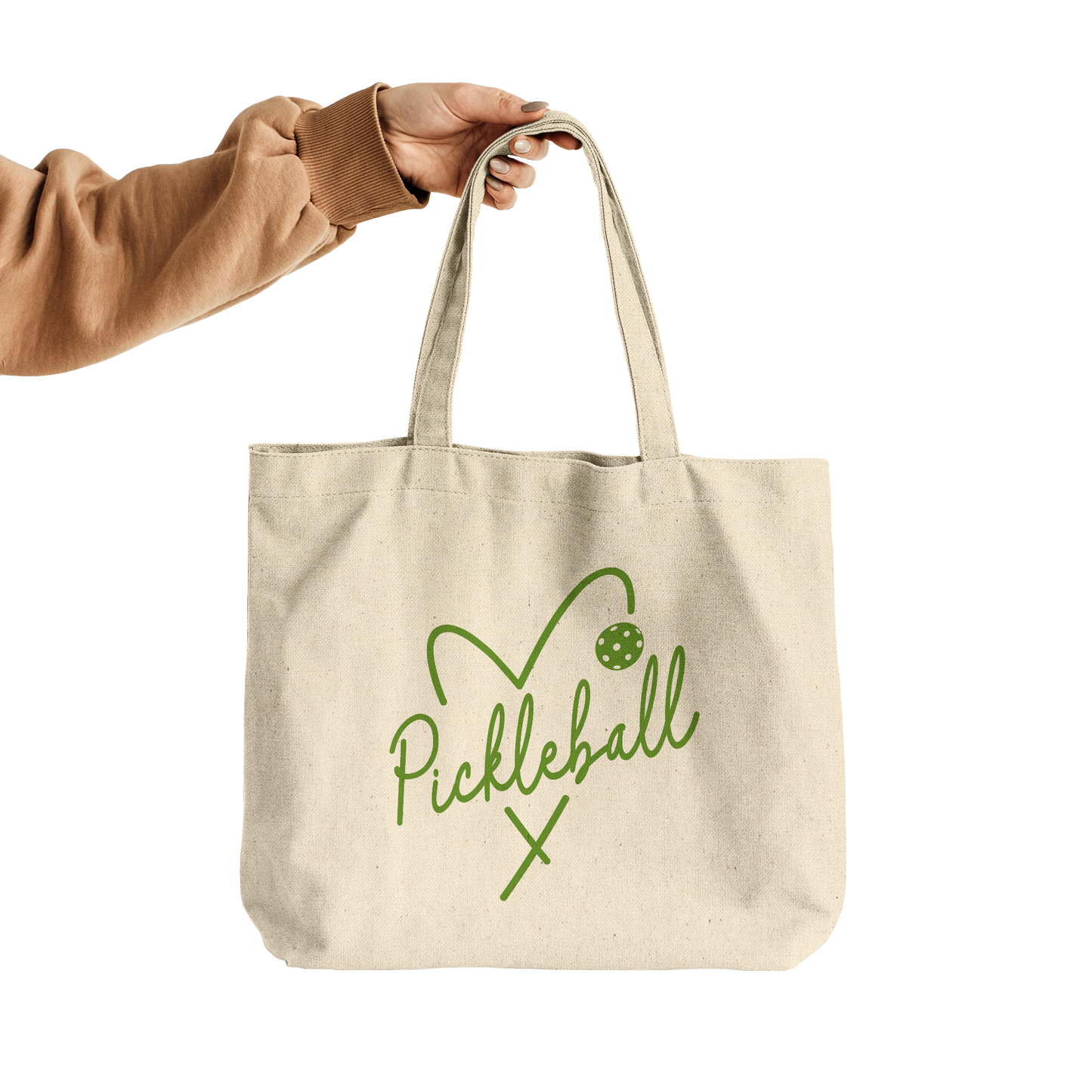Pickleball Gusseted Cotton Tote Bag | 4 Designs