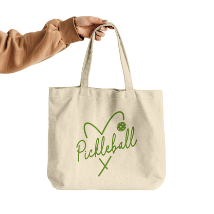 Pickleball Gusseted Cotton Tote Bag | 4 Designs