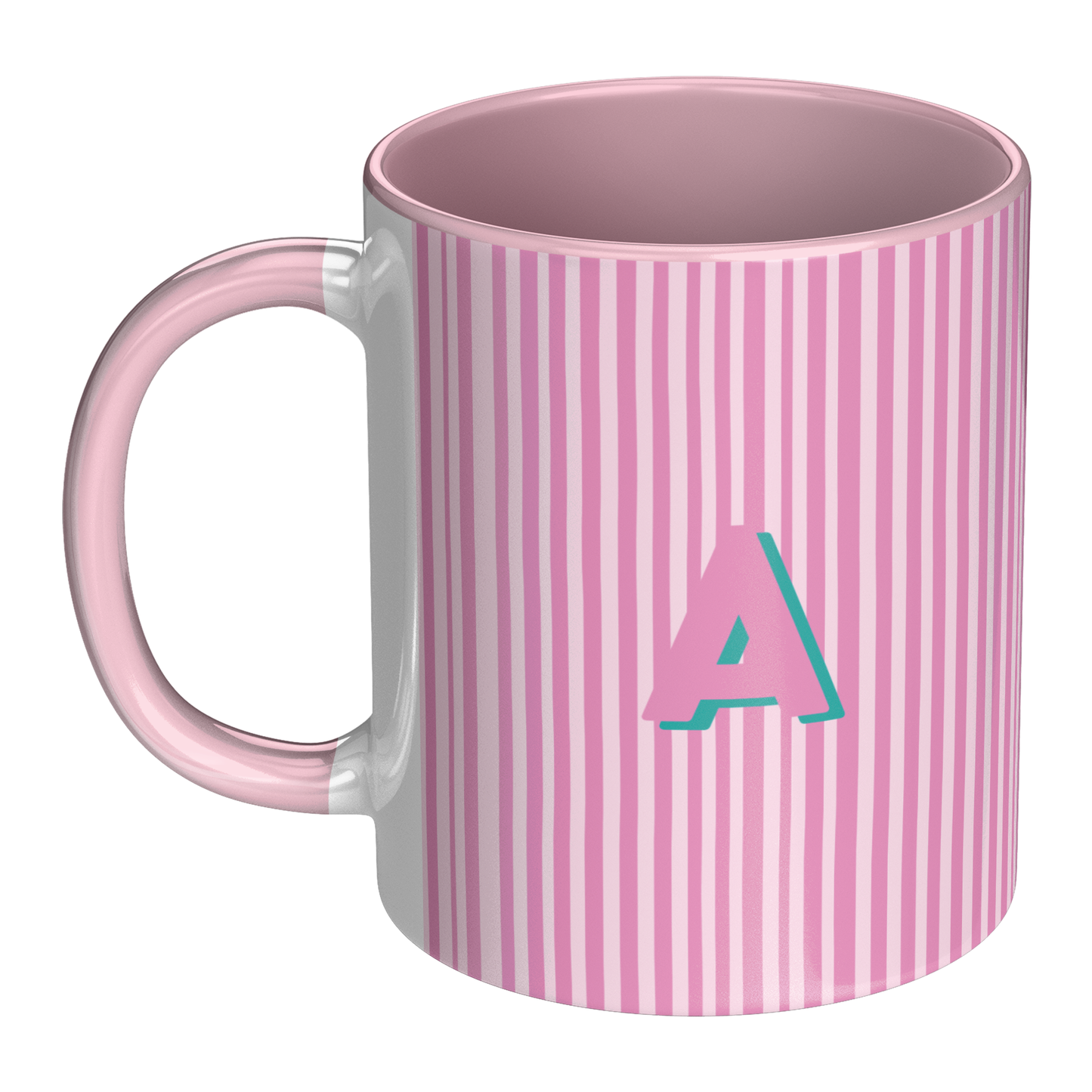Initial Stripe Preppy Mug 11oz | Multiple Styles
