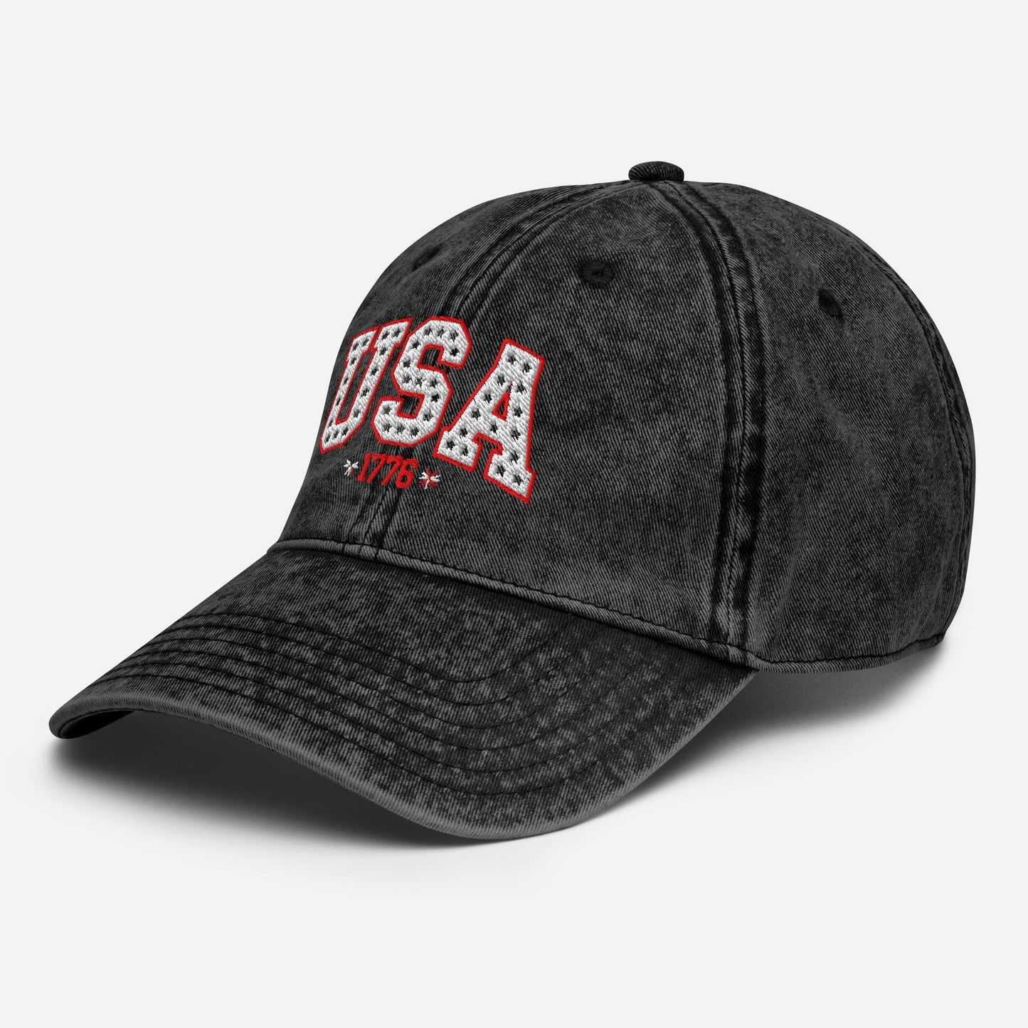 Vintage Embroidered USA Hat