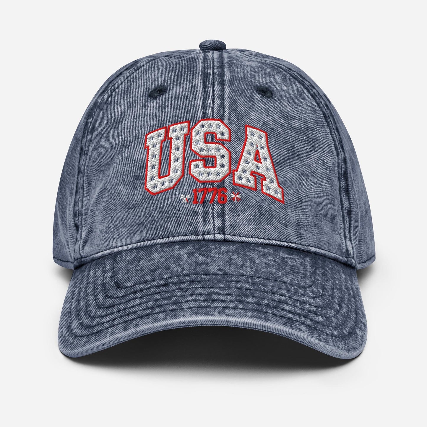 Vintage Embroidered USA Hat