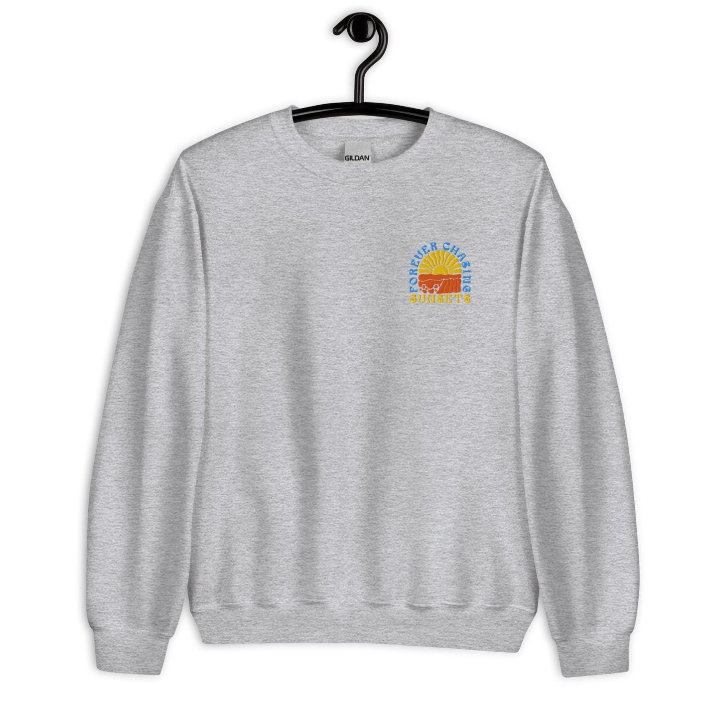 Forever Chasing Sunsets Embroidered Sweatshirt