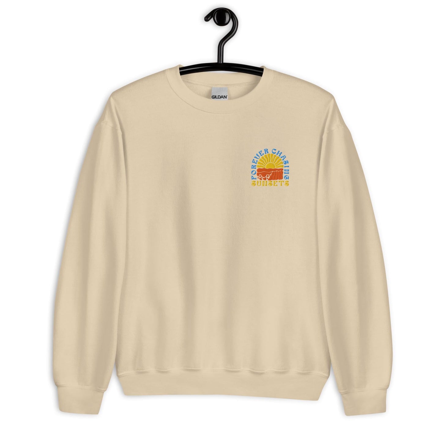 Forever Chasing Sunsets Embroidered Sweatshirt