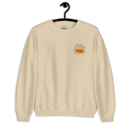 Forever Chasing Sunsets Embroidered Sweatshirt
