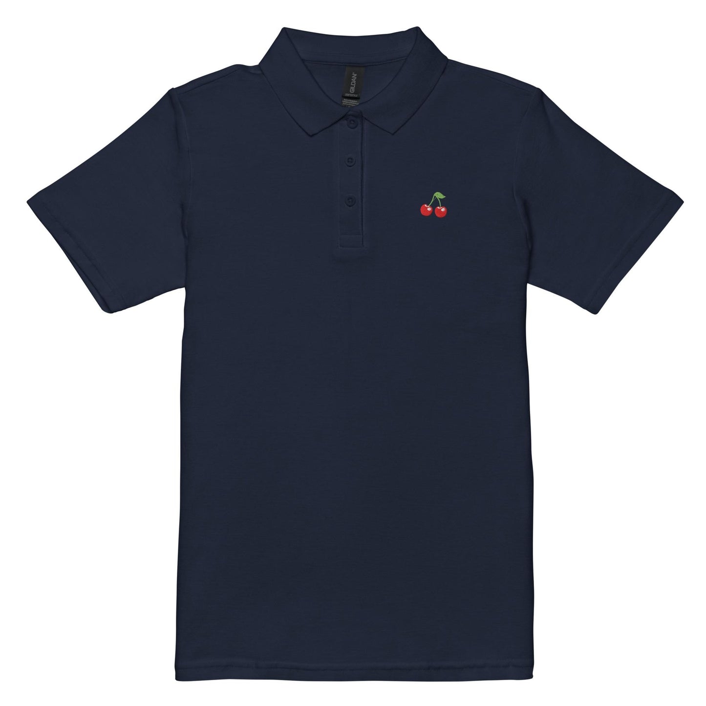 Embroidered Cherry Womens Golf Polo
