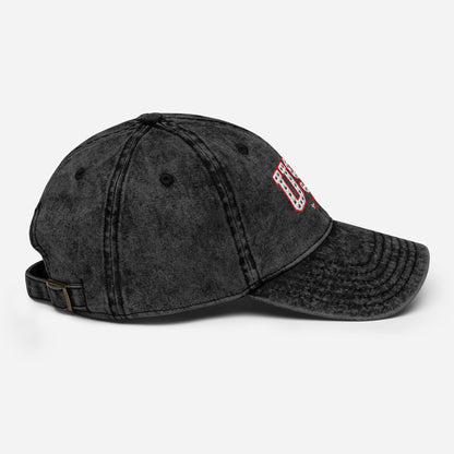 Vintage Embroidered USA Hat