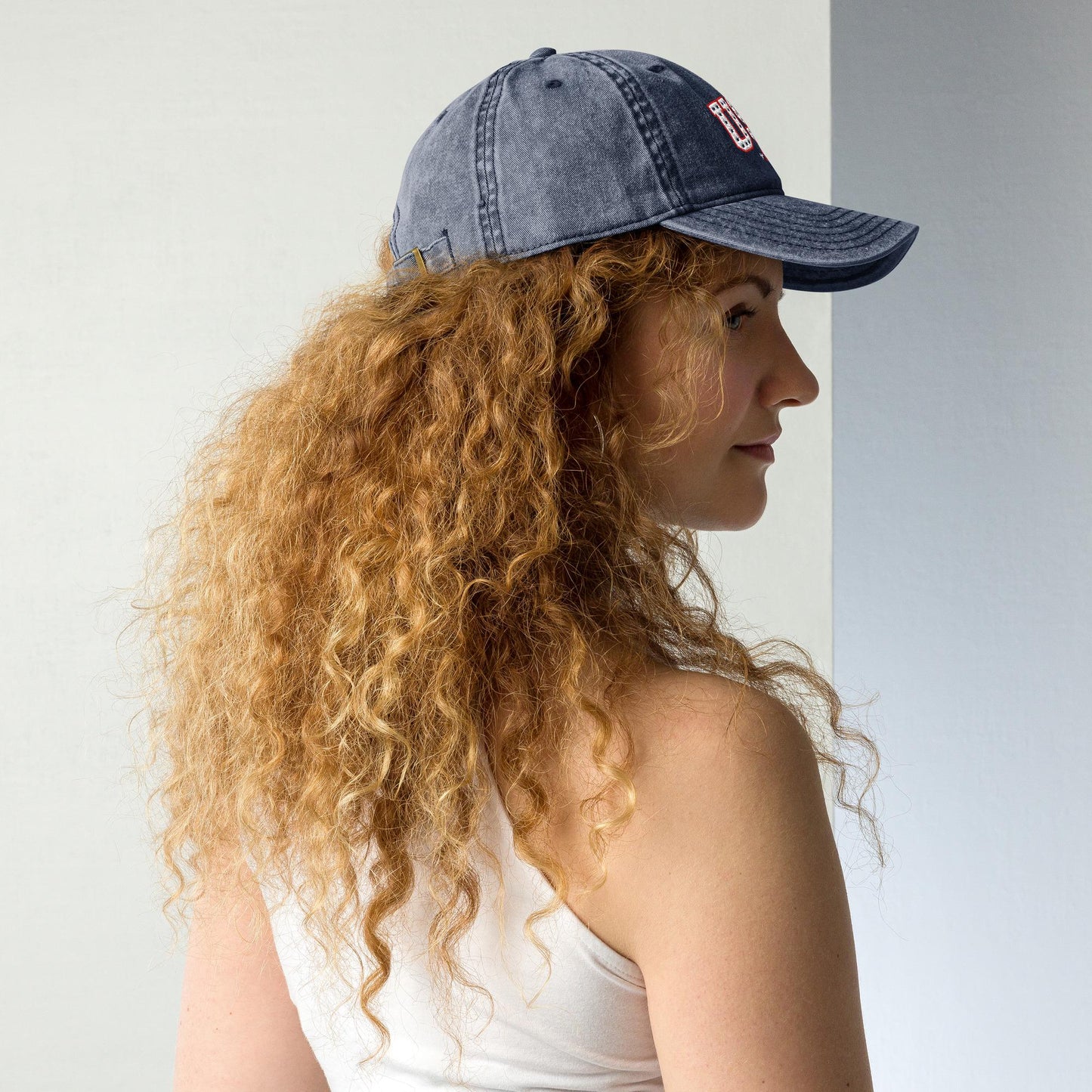 Vintage Embroidered USA Hat