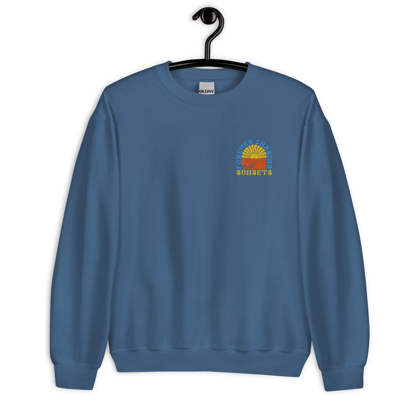 Forever Chasing Sunsets Embroidered Sweatshirt