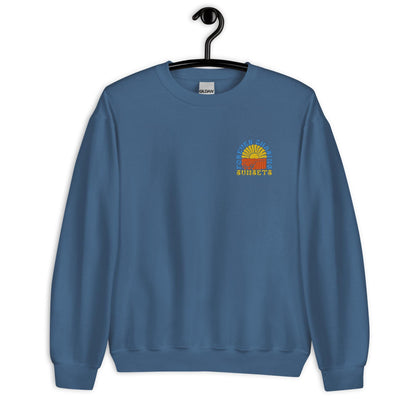 Forever Chasing Sunsets Embroidered Sweatshirt