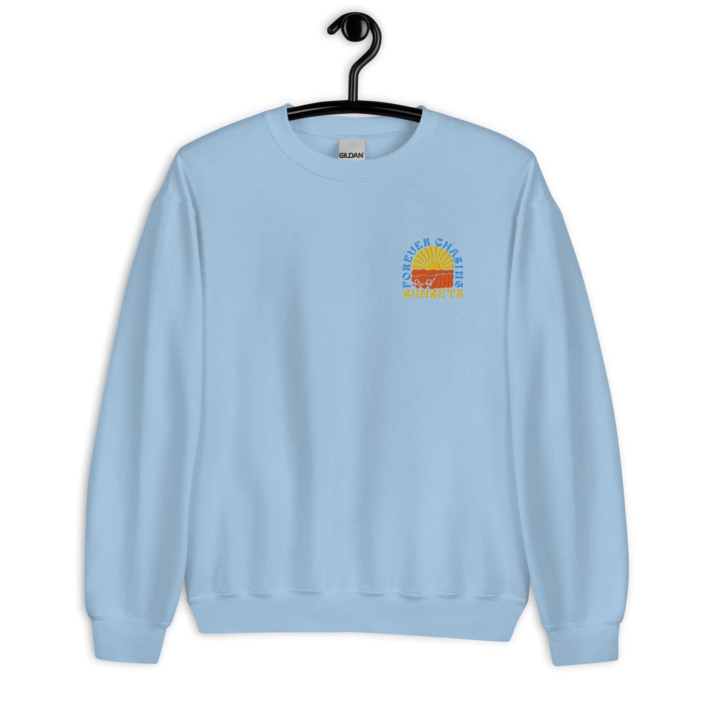 Forever Chasing Sunsets Embroidered Sweatshirt