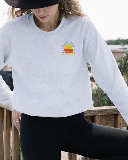 Forever Chasing Sunsets Embroidered Sweatshirt