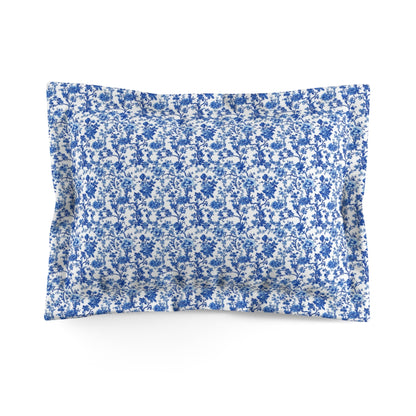 Blue Garden Toile Pillow