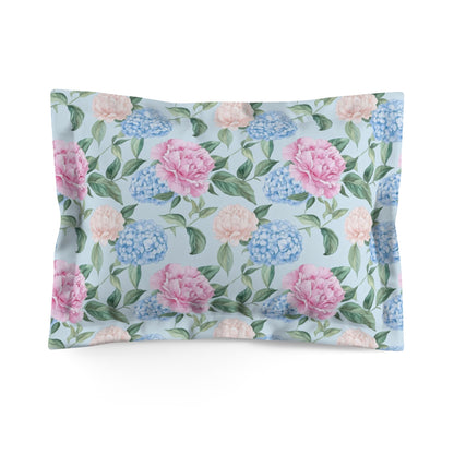 Pastel Blooms Hydrangea Pillow