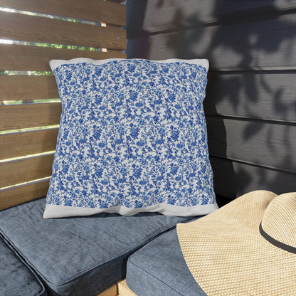 Blue Garden Toile Pillow