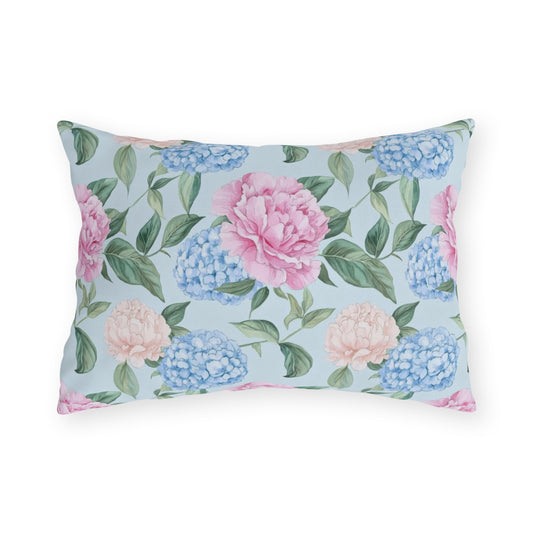 Pastel Blooms Hydrangea Pillow
