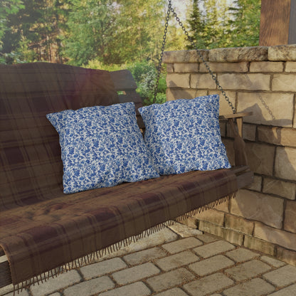 Blue Garden Toile Pillow