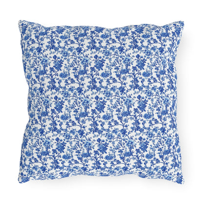 Blue Garden Toile Pillow