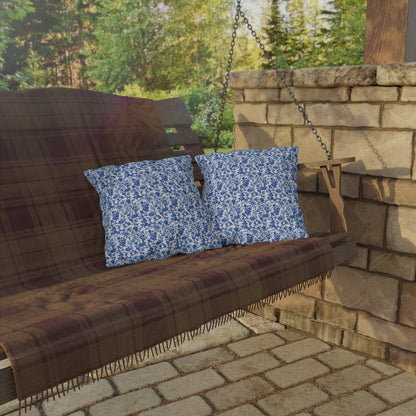 Blue Garden Toile Pillow