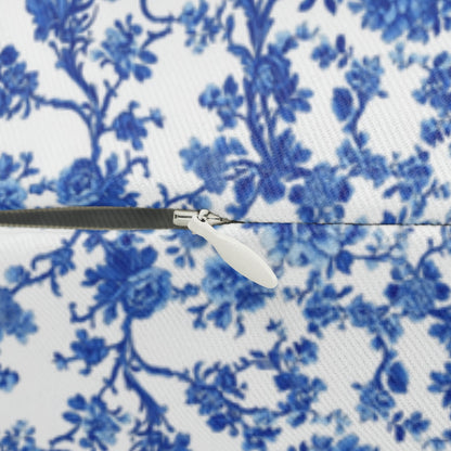 Blue Garden Toile Pillow