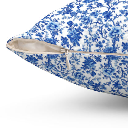 Blue Garden Toile Pillow