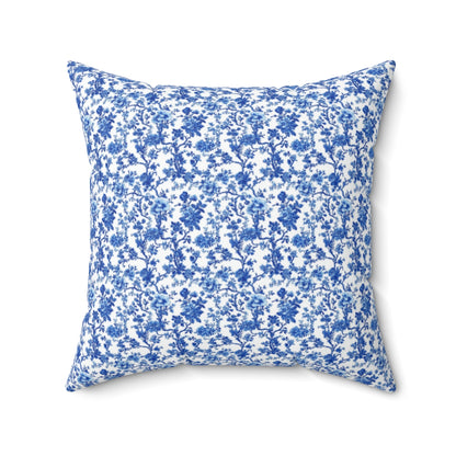 Blue Garden Toile Pillow