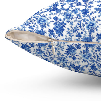 Blue Garden Toile Pillow