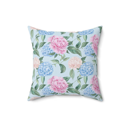 Pastel Blooms Hydrangea Pillow
