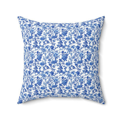Blue Garden Toile Pillow