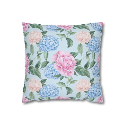 Pastel Blooms Hydrangea Pillow