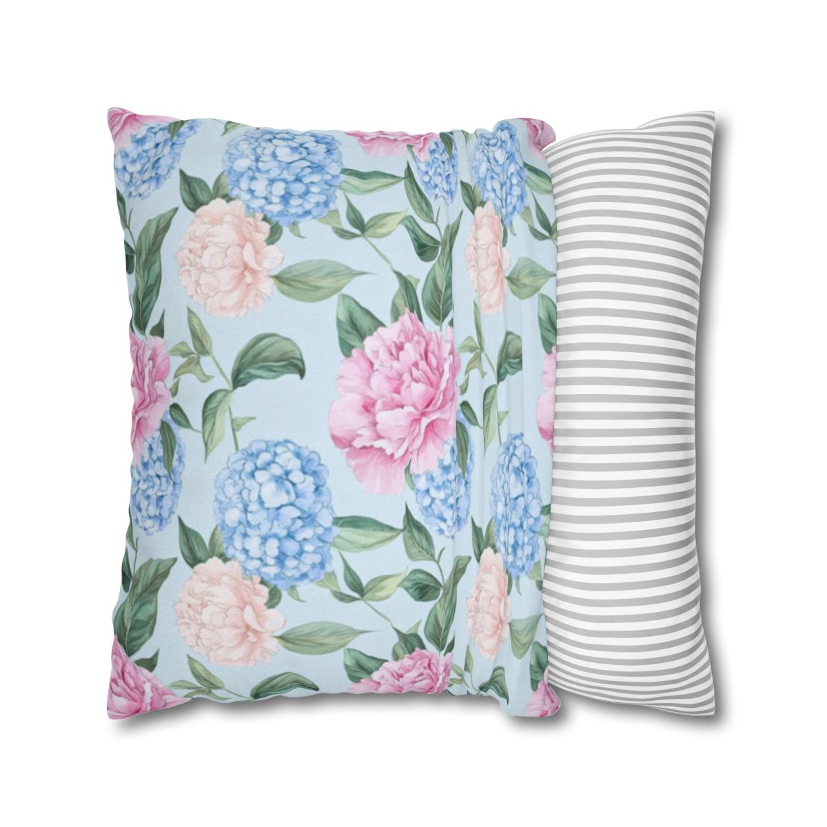 Pastel Blooms Hydrangea Pillow