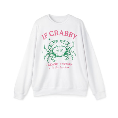 If Crabby Return to Beach Crewneck