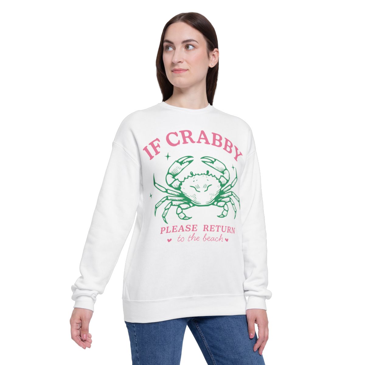 If Crabby Return to Beach Crewneck