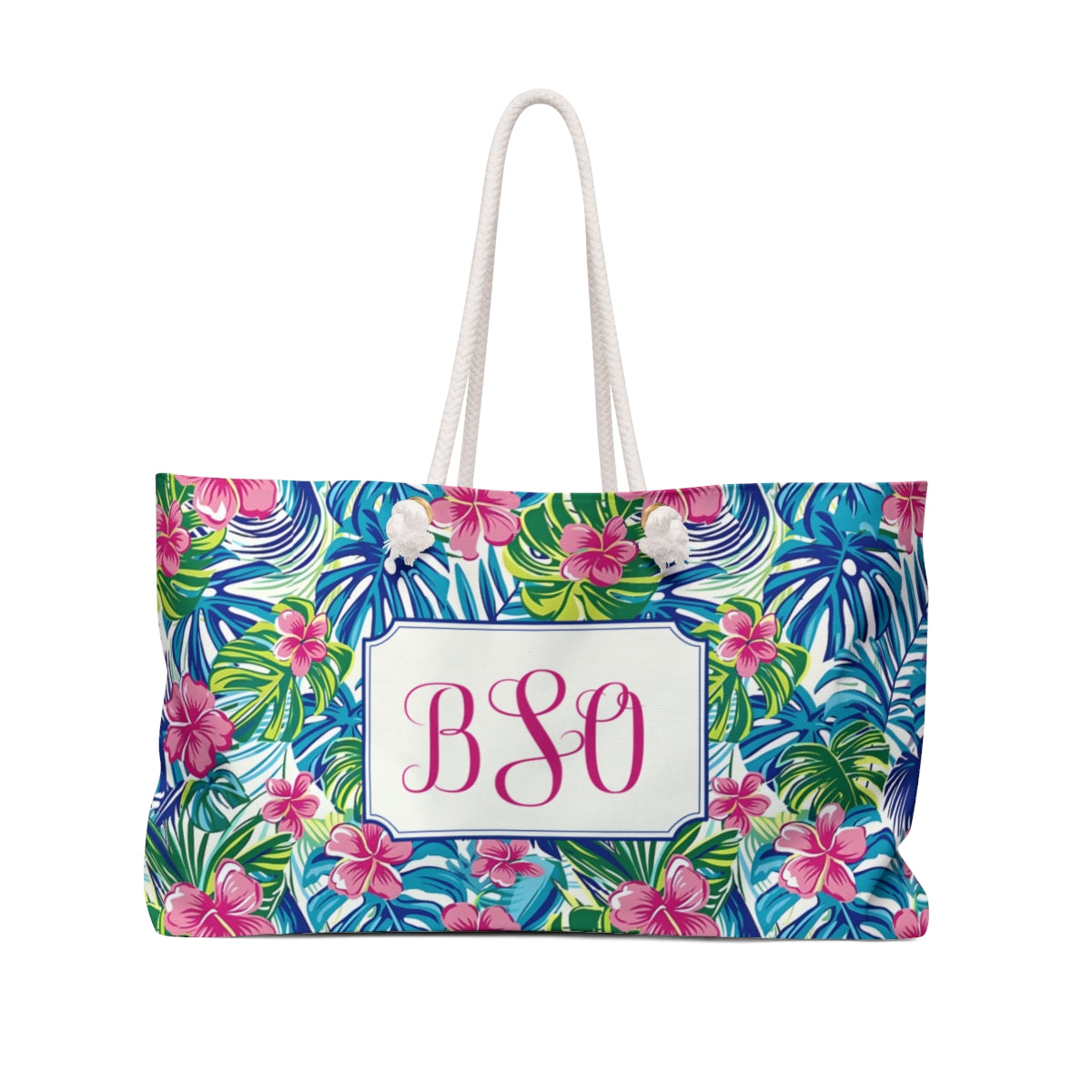 Monogram Tropical Weekender Bag | 2 Colors