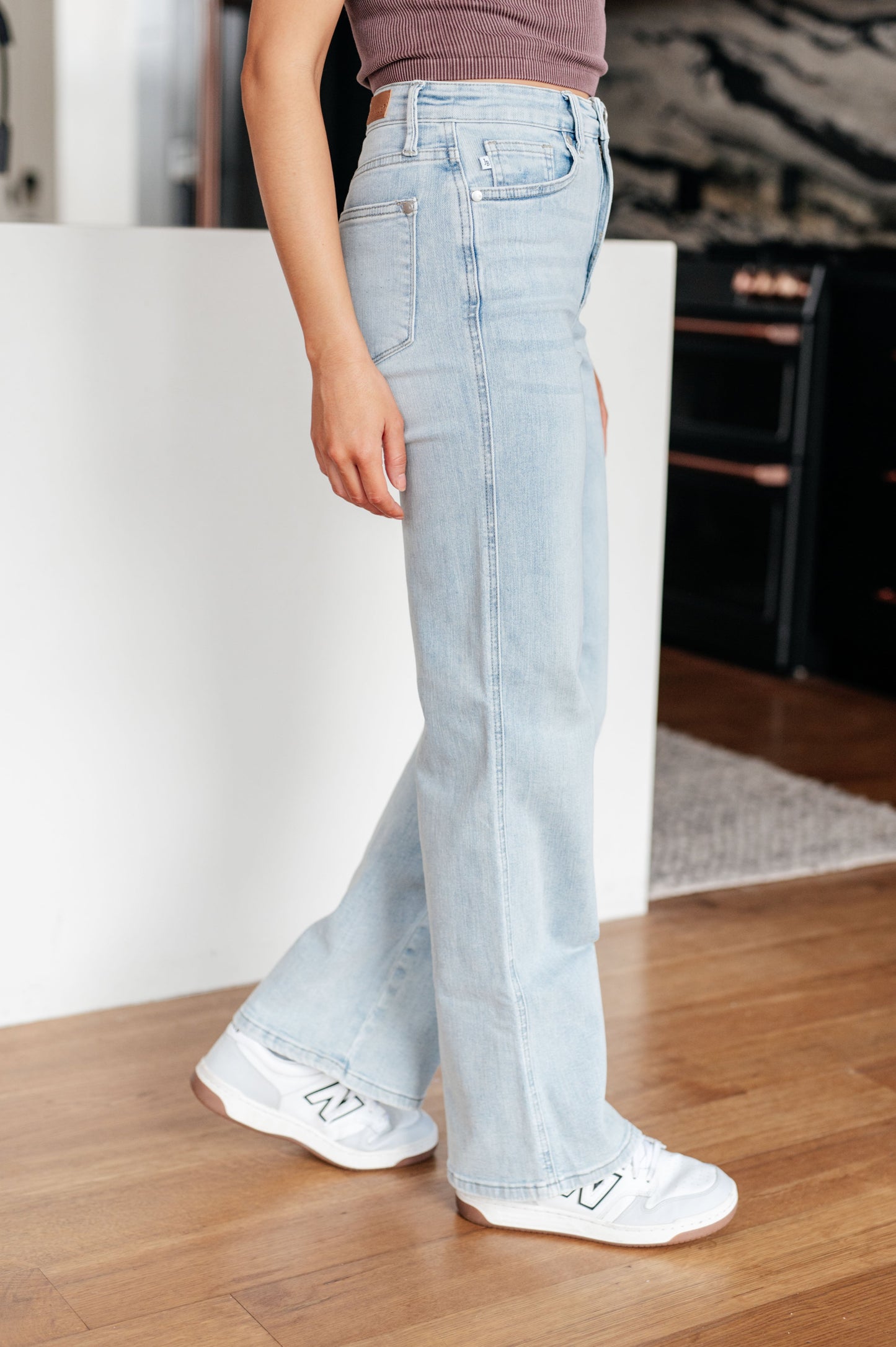 Brooke High Rise TUMMY CONTROL Top Vintage Wash Straight Jeans | Judy Blue