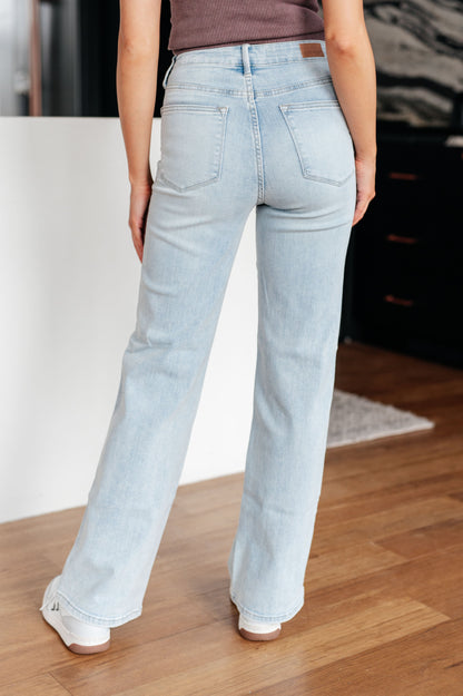 Brooke High Rise TUMMY CONTROL Top Vintage Wash Straight Jeans | Judy Blue