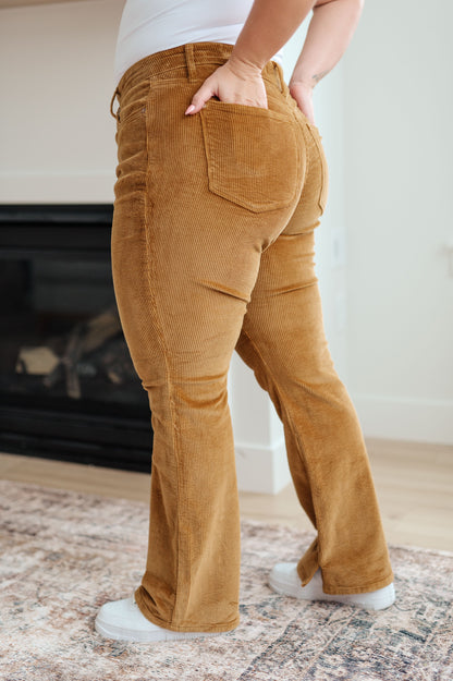Cordelia Bootcut Corduroy Pants in Camel | Judy Blue